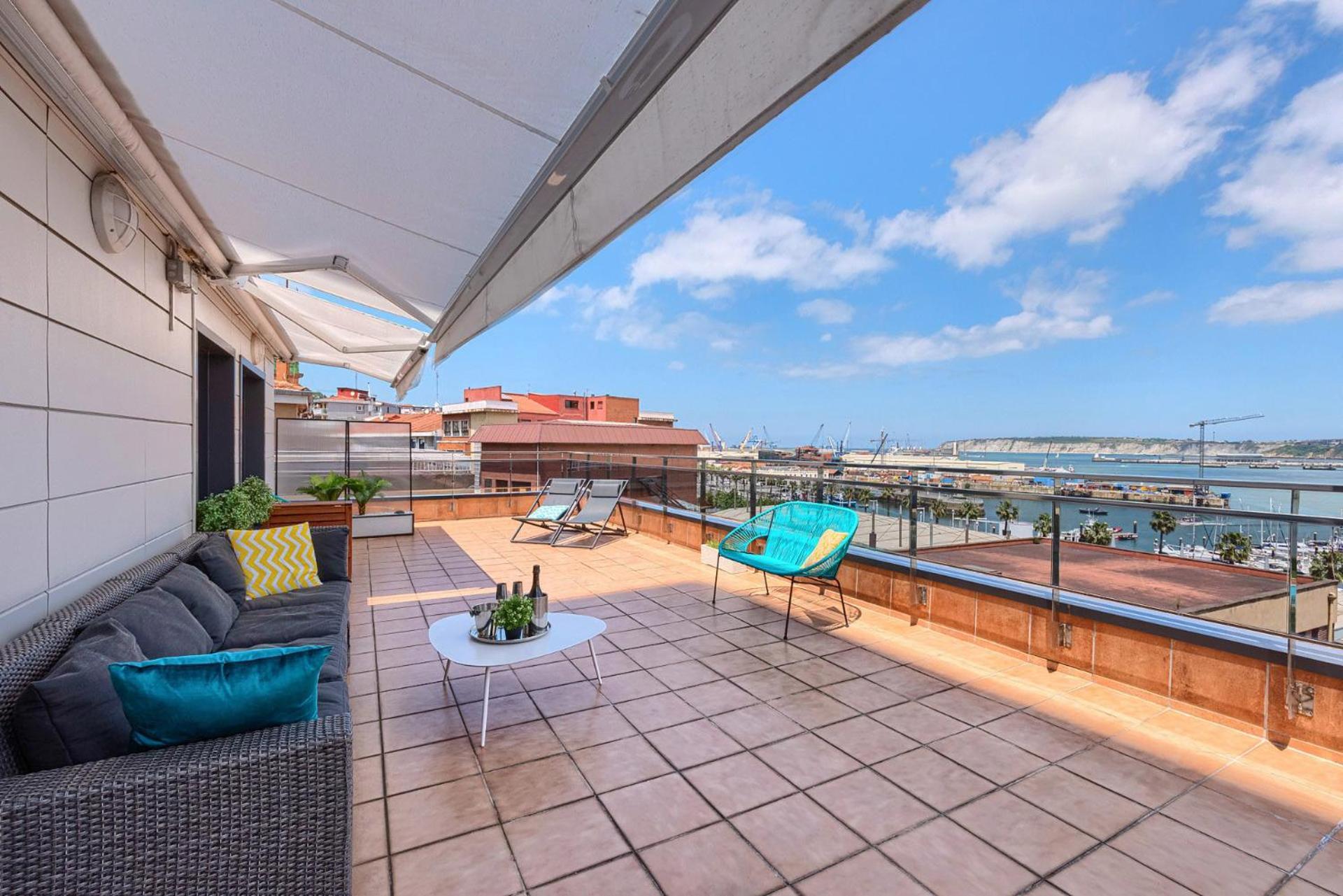 Santurtzi Atico Lujo Costa Vasca Bilbaoterraza Mar Jacuzi 아파트 외부 사진